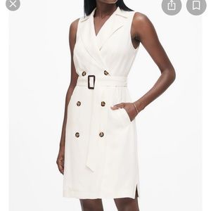Banana Republic cream trench dress
